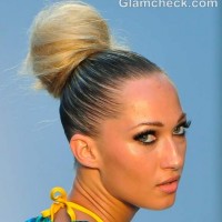 fluffy top knot bun hairstyle how to