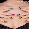 DIY nail art multi colored crystal nails