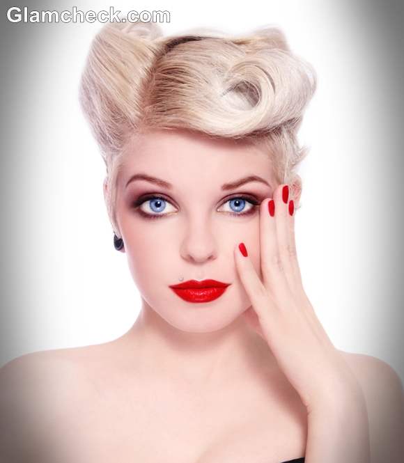 Marliyn Monroe inspired Retro hairstyles makeup look