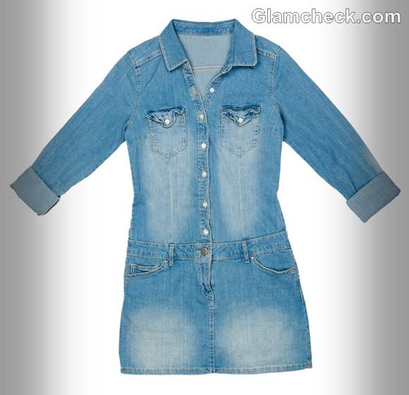 denim shirt dress for women