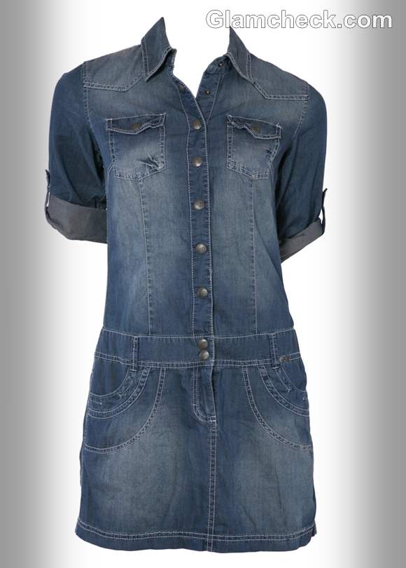 denim shirt dress women