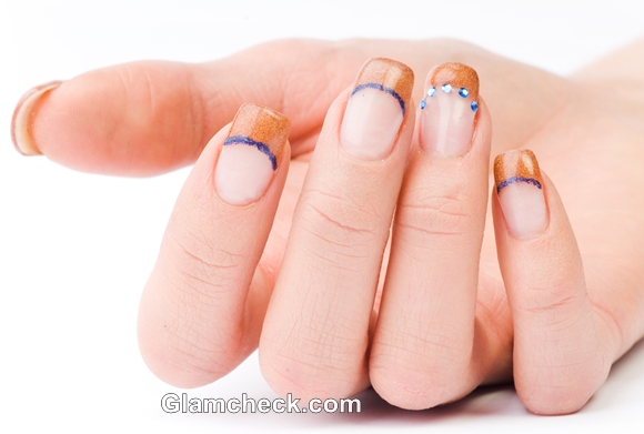 DIY Nail Art Shimmer nail tips