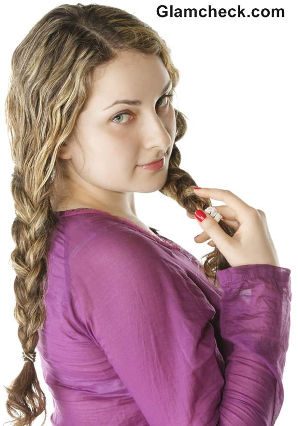 How to Style Wet Hair side braid