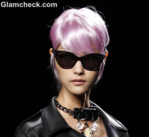 Neon hair color trend spring 2013 Anna Sui