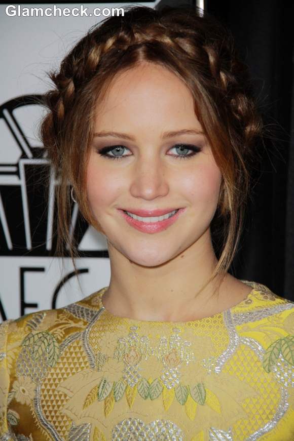 Jennifer Lawrence  Milkmaid Braids 2013