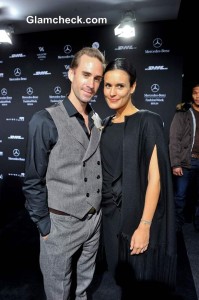 Joseph Fiennes Maria Dolores Dieguez at Laurel Show Mercedes Benz Fashion Week AW 2013-14