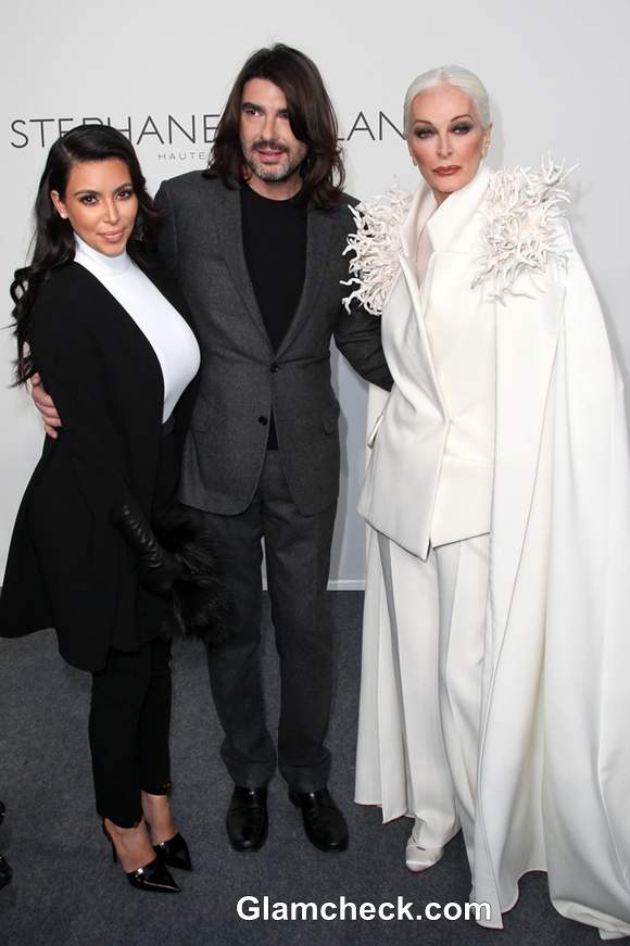 Kim Kardashian and Carmen DellOrefice at Stephane Rolland Show at Paris Fashion Week S-S 2013