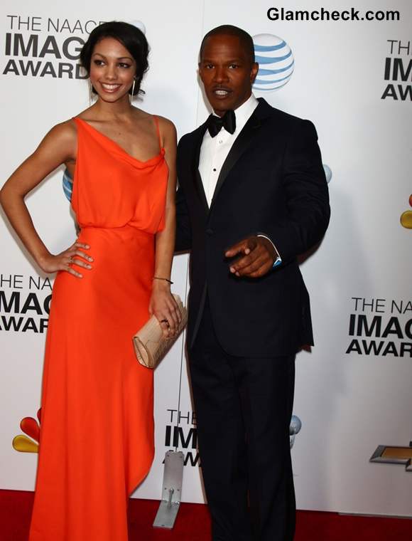 Corinne Foxx with Dad Jamie Foxx at NAACP Awards 2013