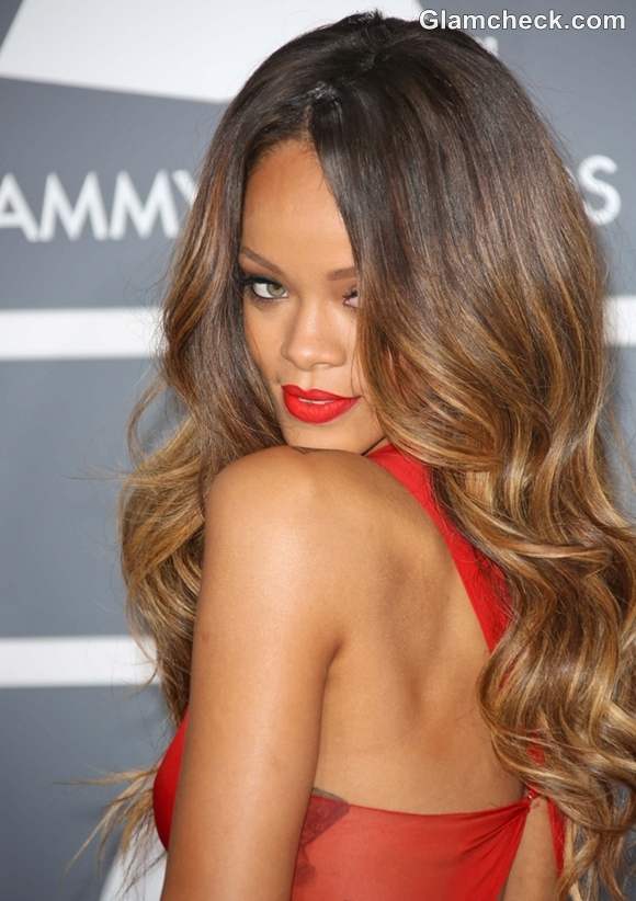 Rihanna Hairstyle at 2013 Annual Grammy Awards