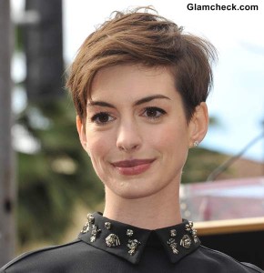 Anne Hathaway Pixie Hairstyle textured