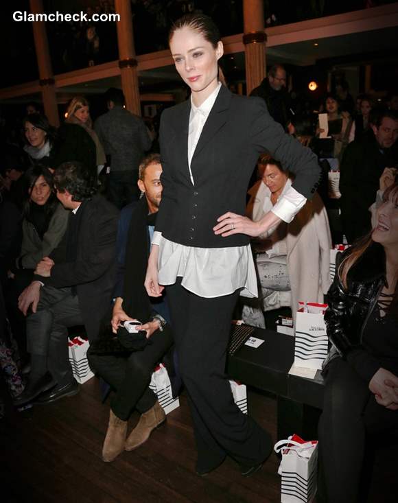 Coco Rocha Androgynous style at Paris Fashion Week 2013