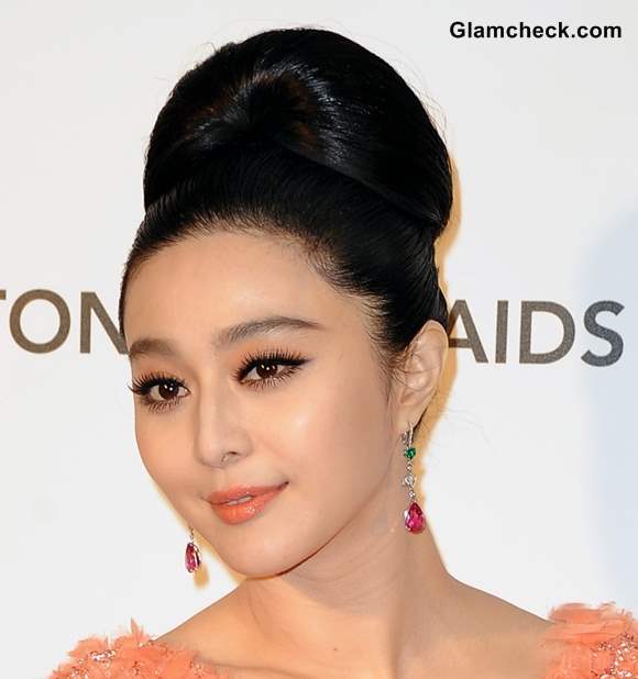 Fan Bingbing Elegant in Retro Beehive hair Do at Oscars 2013