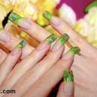 Green Nail art