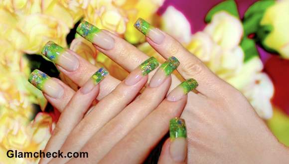 Green Nail art