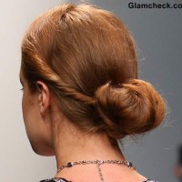 Hairstyle how to twisted low bun Dany Tabet Fall Winter 2013