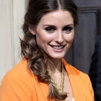 Olivia Palermo in Messy Side Braid Hairstyle 2013