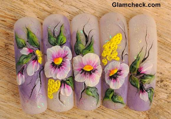 Spring Nail Art -Acrylic Nails