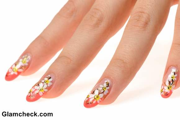 Spring nail art flowers