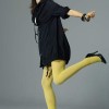 Winter Dressing Tips How to Wear Neon Tights with an Oversized Jacket