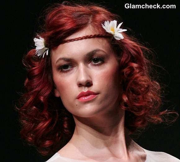 Boho Spring Flowers Hairstyles for Short Hair