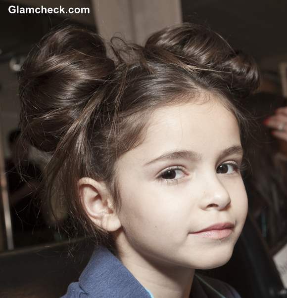 DIY Kids Hairdos Double Top Knots