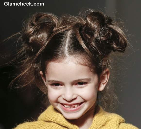 DIY little girls hairstyles Double Top Knots