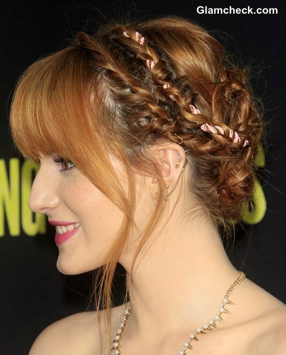 Doube Braided Updo Bella Thorne