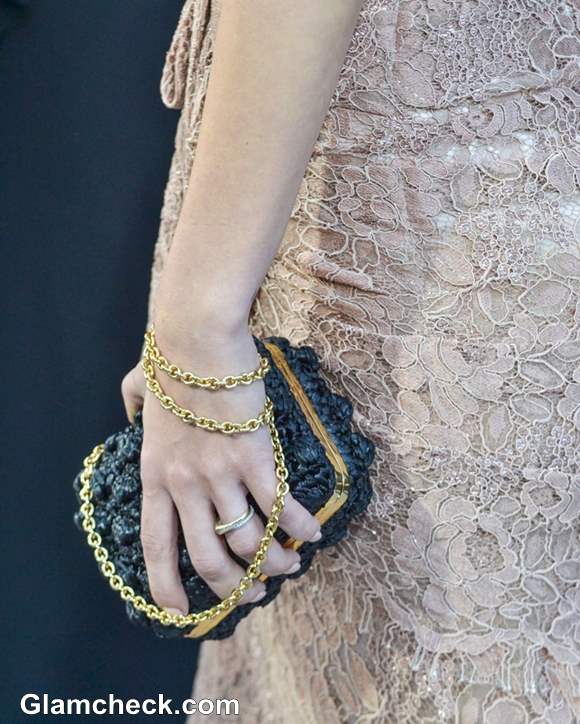 Gold black clutch