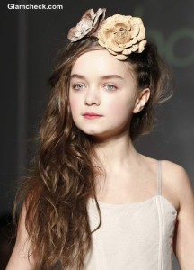 Kids Hairstyle Curly Hairdos with flowers