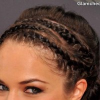 Alexis Knappa hairstyle 2013 Cornrows and Low Bun