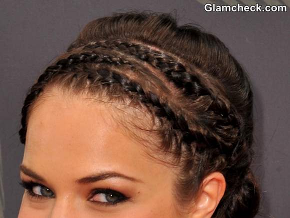 Alexis Knappa hairstyle 2013 Cornrows and Low Bun