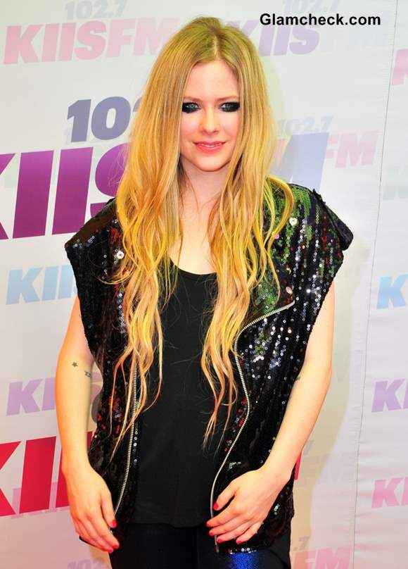 Avril Lavigne Rocker Chic look at Wango Tango Concert 2013