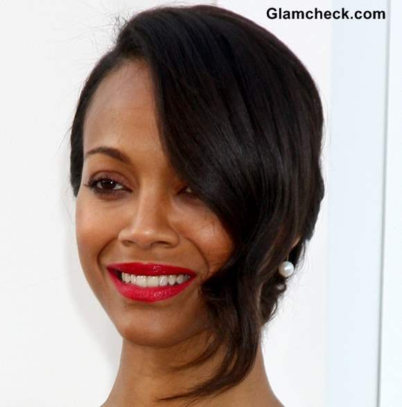 Hairstyle DIY Zoe Saldana Twisted Low Bun