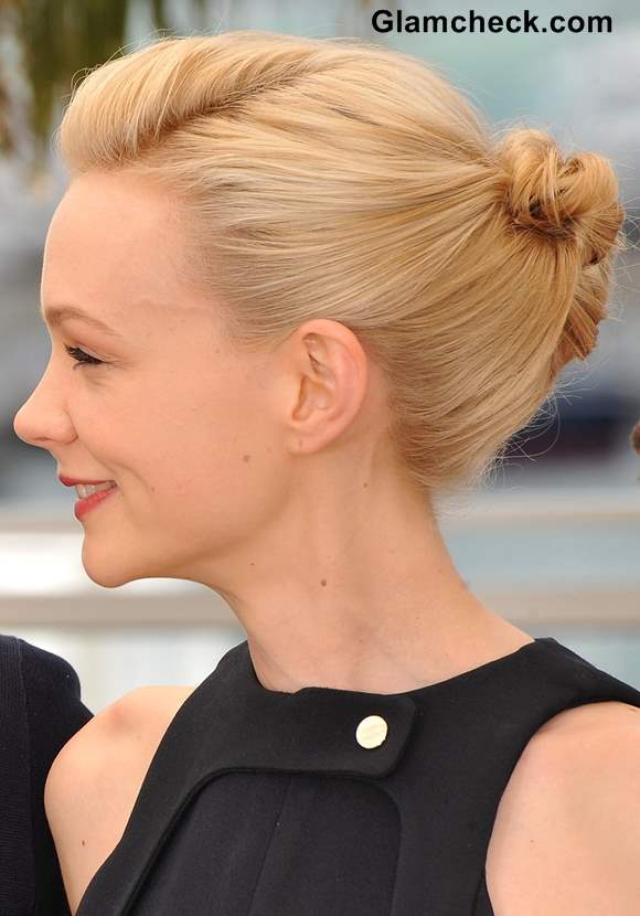 Carey Mulligan Bun Hairstyle Cannes 2013