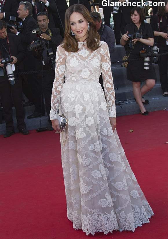 Elsa Zylberstein Lace Gown at Cannes 2013