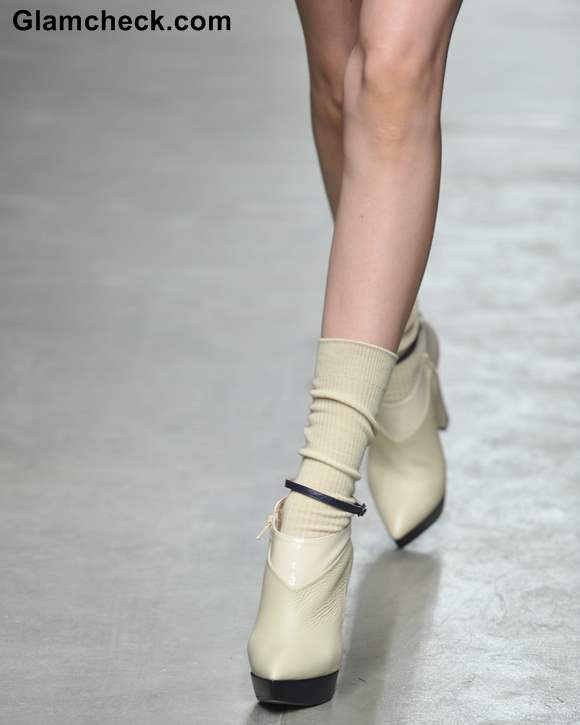 Footwear Trend Fall 2013 Ankle Boots with Socks Karen Walker