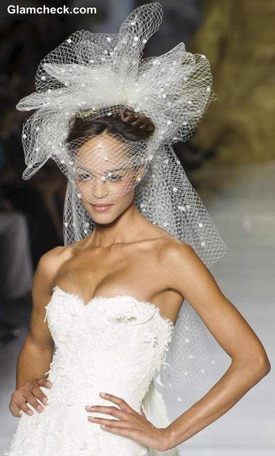 Glamorous Bridal Head Gears 2013 fall winter at Pronovias