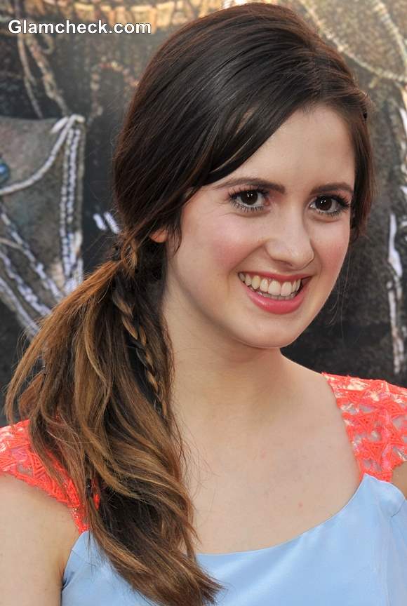 Hairstyle How To Side Ponytail with Braid 2013 Laura Marano