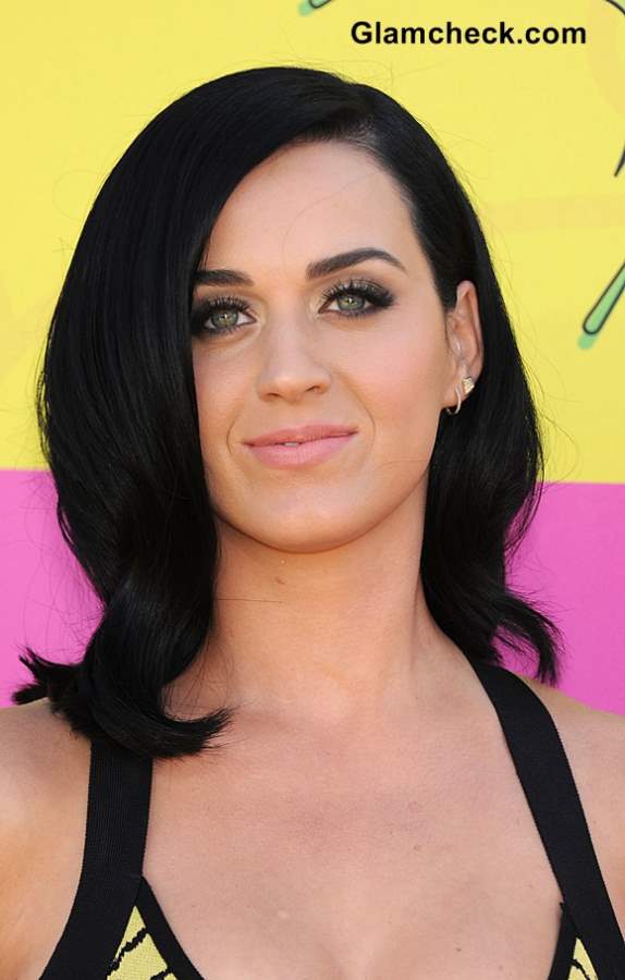 Katy Perry Black Hair Color and Hairstyles 2013