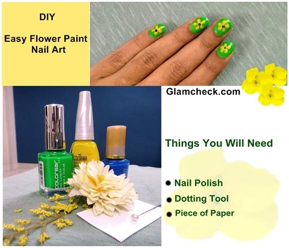 Nail Art DIY – Easy Flower Paint Nail Art