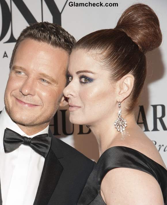 Top Bun hairstyle 2013 Debra Messing Stately at Tony Awards