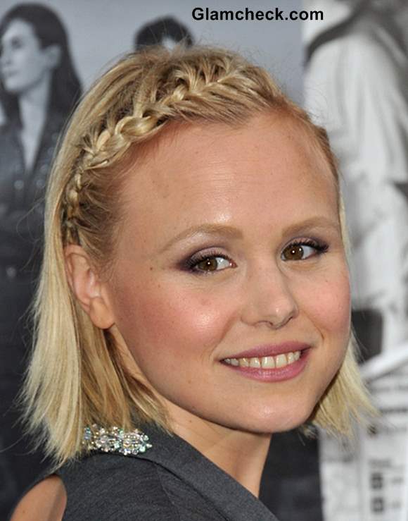 Alison Pill Braided Bangs for Short Hair