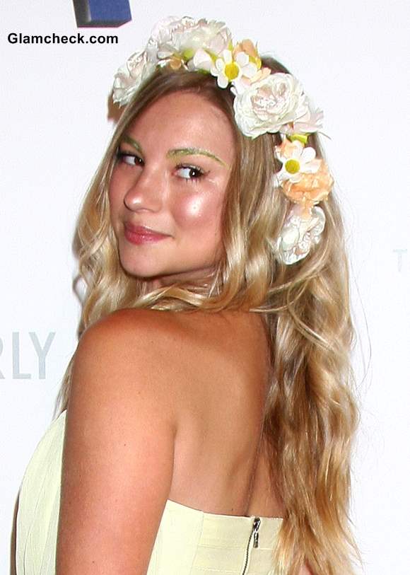 Allie Gonino Sports Green Eyebrows at Annual Thirst Gala