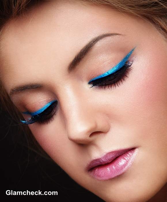 Blue eyeliner