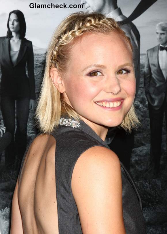 Braided Bangs for Short Hair 2013 Alison Pill