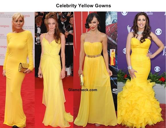 Celebrity Yellow Gowns on the Red Carpet