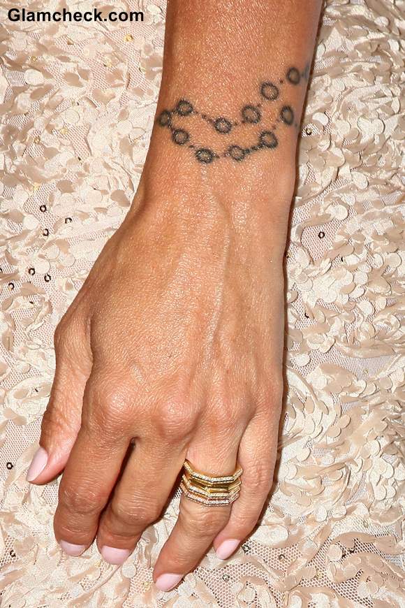 Charisma Carpenter’s Rosary Wrist Tattoo