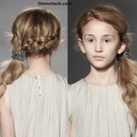 Little Girls Hairstyle DIY - Inside out French Braided Ponytail