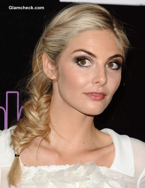 Messy Side Fishtail Braid Hairstyle Tamsin Egerton