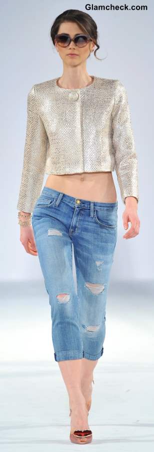 Metallic Cropped Jacket